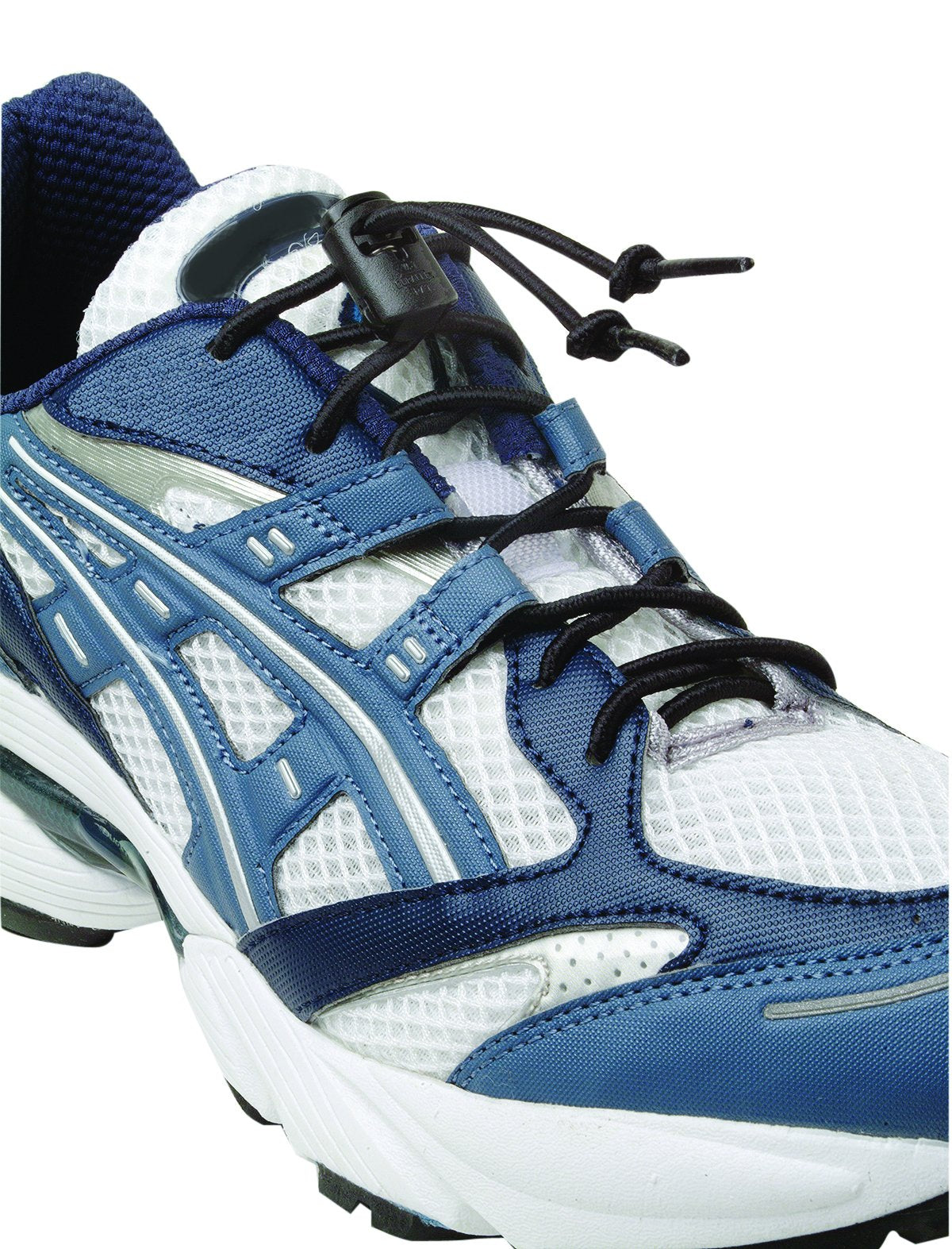 Unisex ASICS ELASTIC LACE AND STOPPER, Navy, Laces
